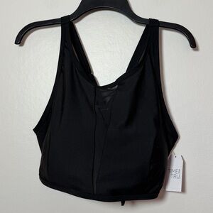 NWT Time & Tru Black Mesh Bikini Swimsuit Top - Size 2X